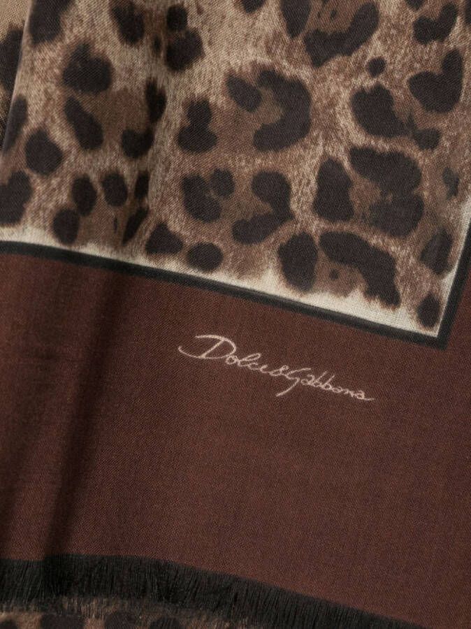 Dolce & Gabbana Sjaal met logoprint Beige