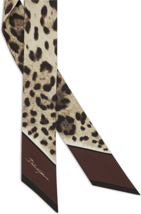 Dolce & Gabbana Sjaal met luipaardprint Bruin