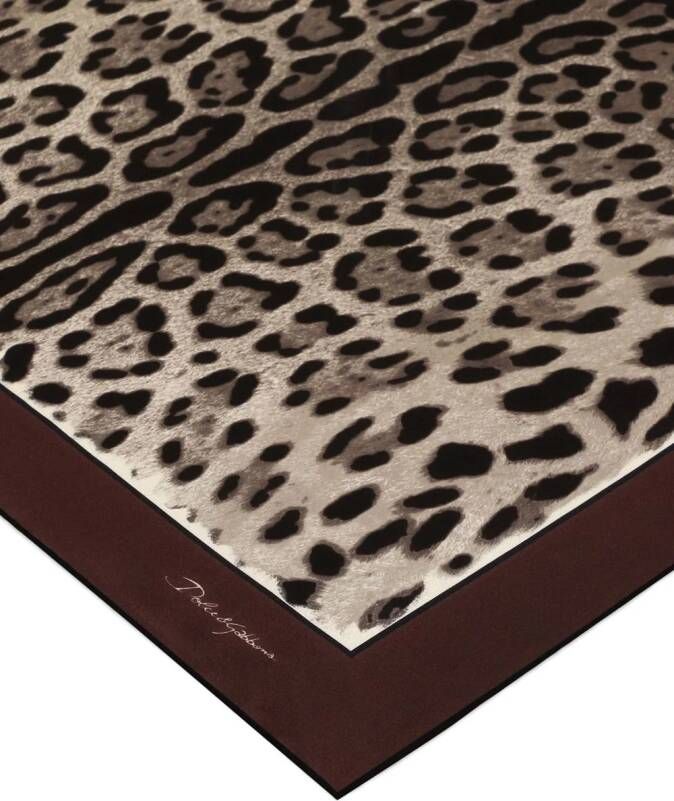 Dolce & Gabbana Sjaal met luipaardprint Bruin