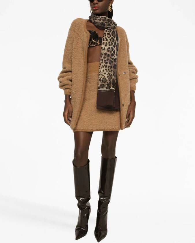 Dolce & Gabbana Sjaal met luipaardprint Bruin