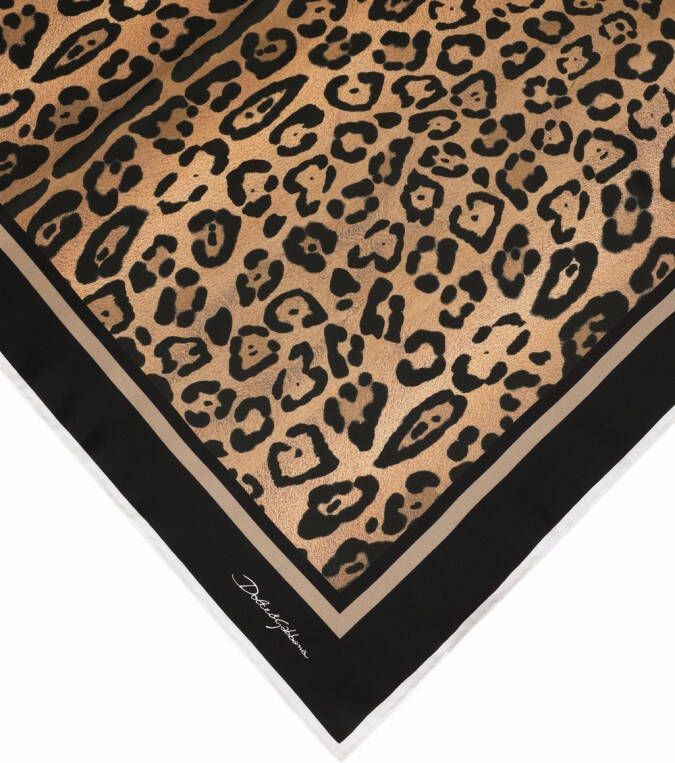 Dolce & Gabbana Sjaal met luipaardprint Bruin