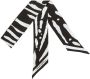 Dolce & Gabbana Twill hoofdsjaal met zebraprint Zwart - Thumbnail 2
