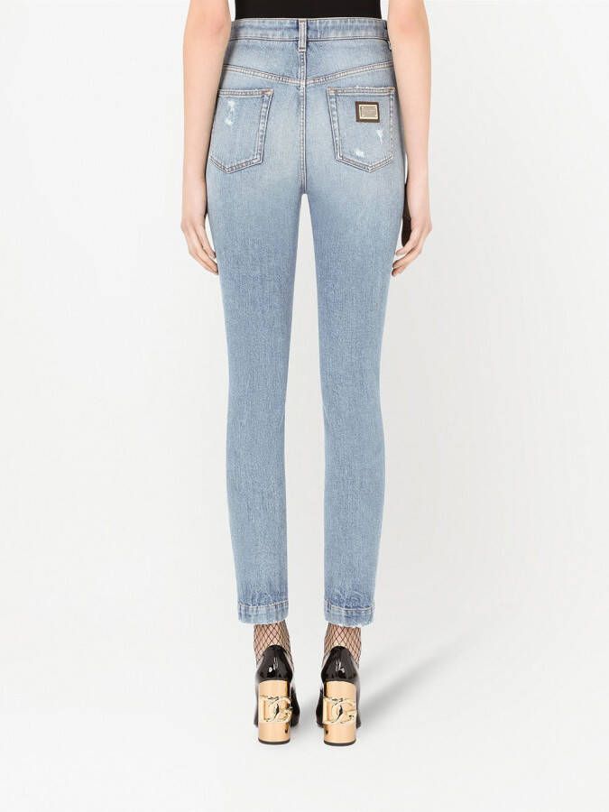 Dolce & Gabbana Audrey gerafelde skinny jeans Blauw