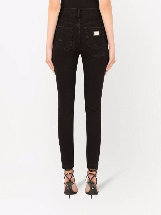 Dolce & Gabbana Audrey gerafelde skinny jeans Zwart