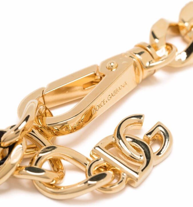 Dolce & Gabbana Sleutelhanger met logo Goud