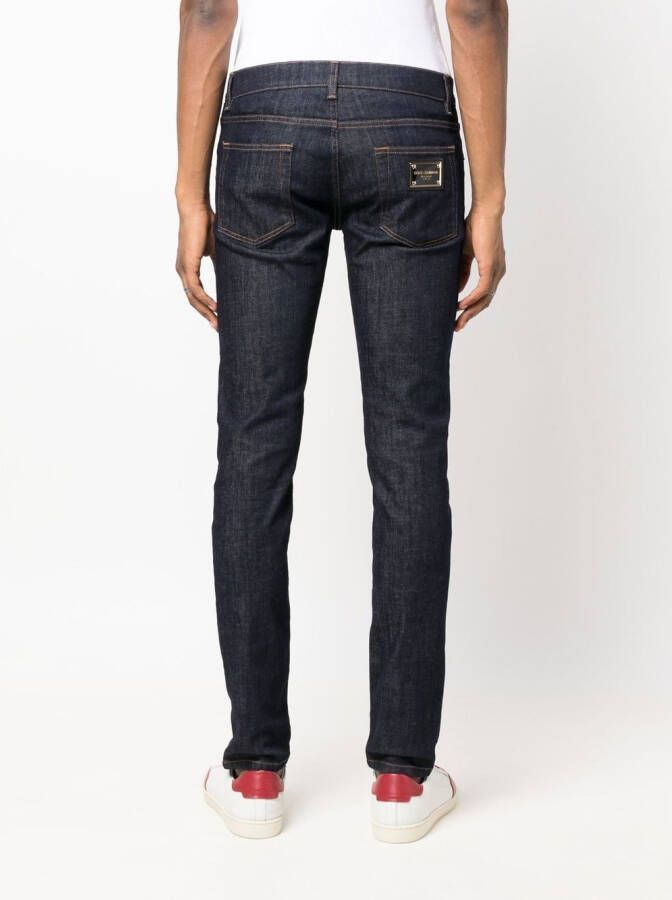 Dolce & Gabbana Slim-fit jeans Blauw