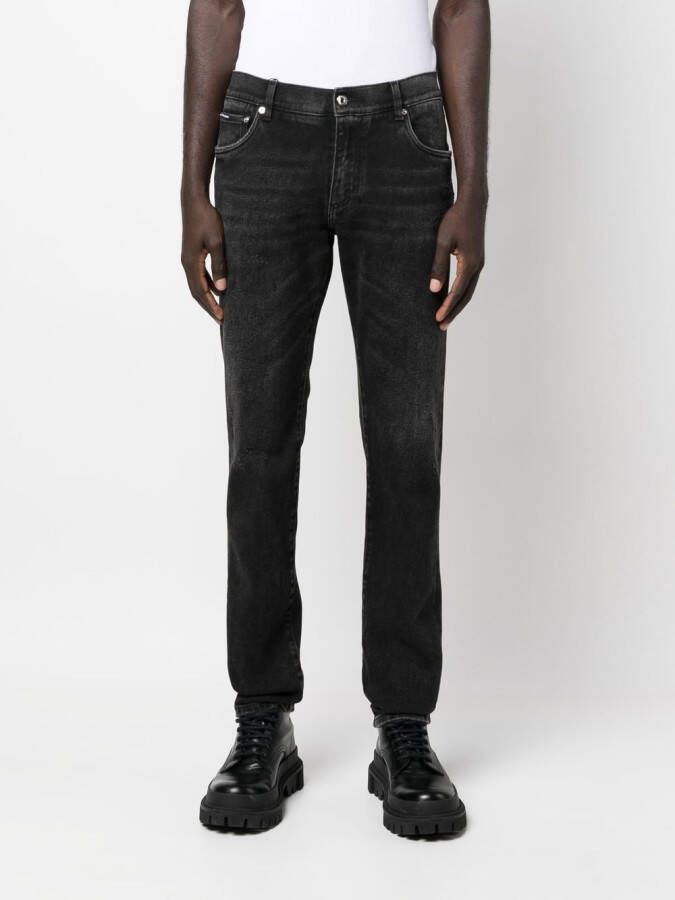 Dolce & Gabbana Slim-fit jeans Zwart