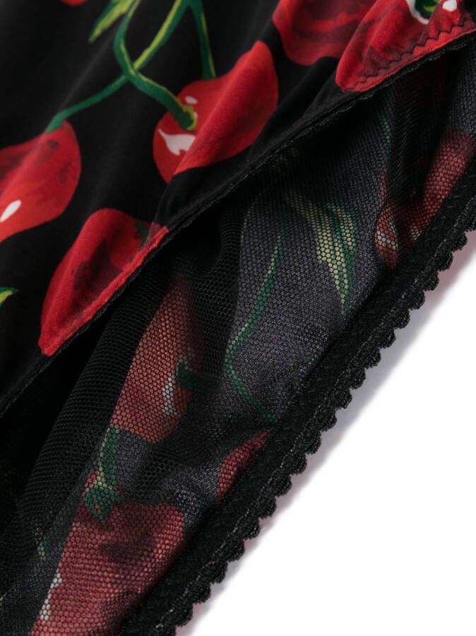 Dolce & Gabbana Slip met bloemenprint Zwart
