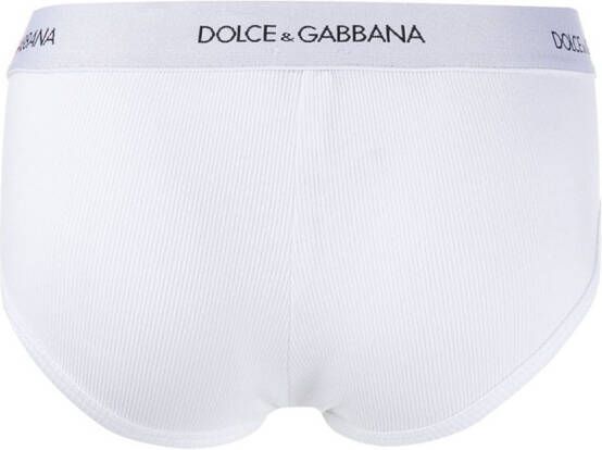 Dolce & Gabbana Slip met elastische tailleband Wit