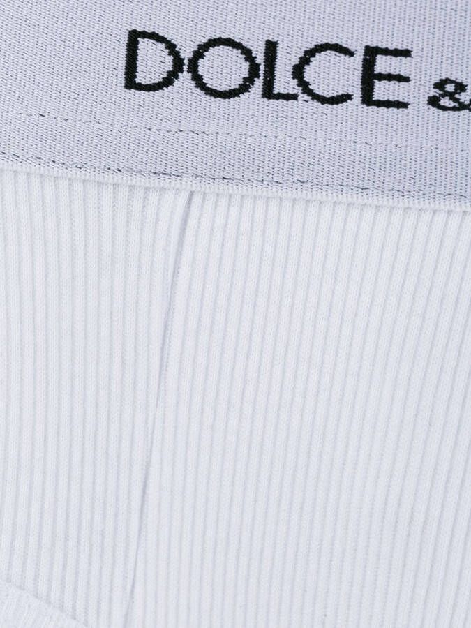 Dolce & Gabbana Slip met elastische tailleband Wit