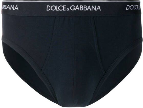 Dolce & Gabbana Slip met logo Blauw