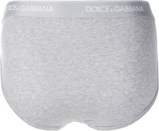 Dolce & Gabbana Slip met logo Grijs