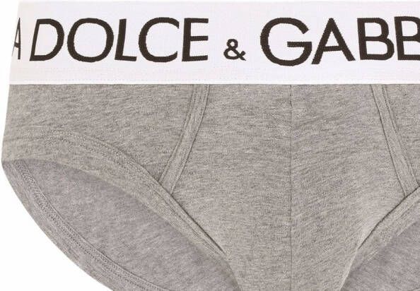 Dolce & Gabbana Boxershorts met logoband Grijs
