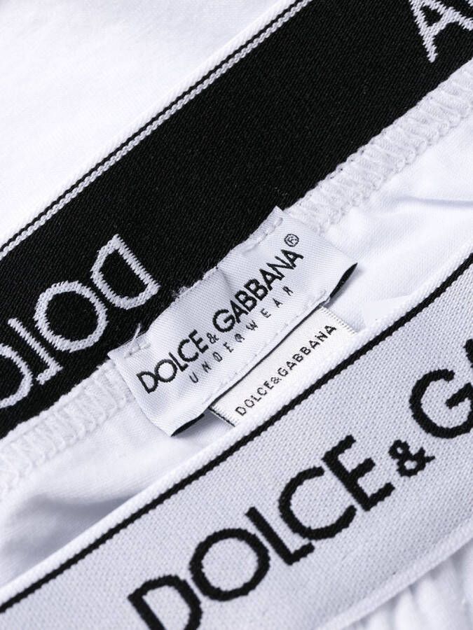 Dolce & Gabbana Slip met logo Wit