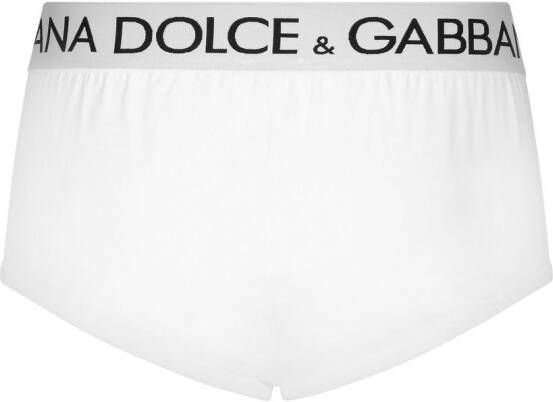 Dolce & Gabbana Brando slip met logoband Wit