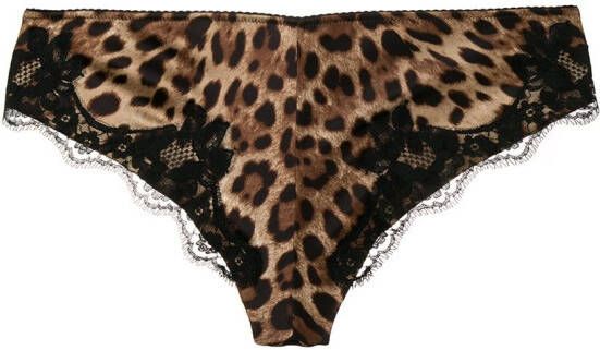 Dolce & Gabbana Slip met luipaarddessin Bruin