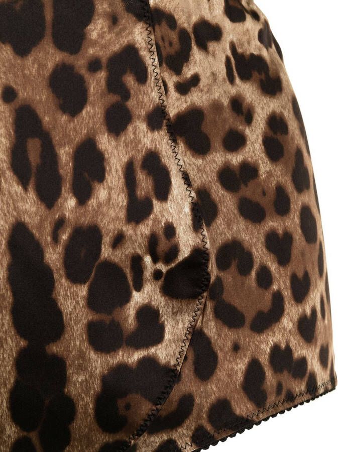 Dolce & Gabbana Slip met luipaardprint Bruin