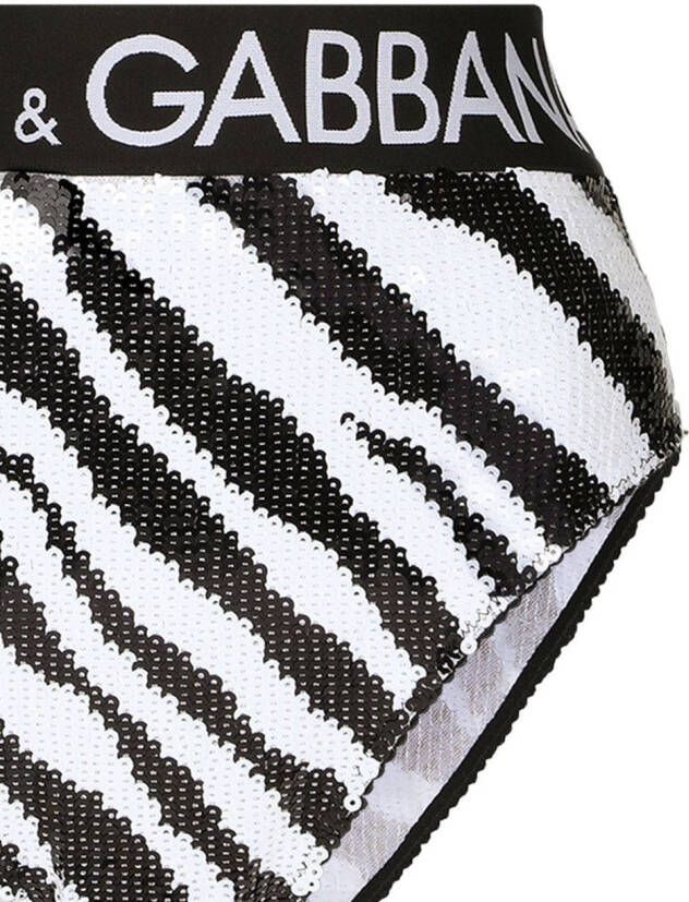 Dolce & Gabbana Slip met pailletten Zwart