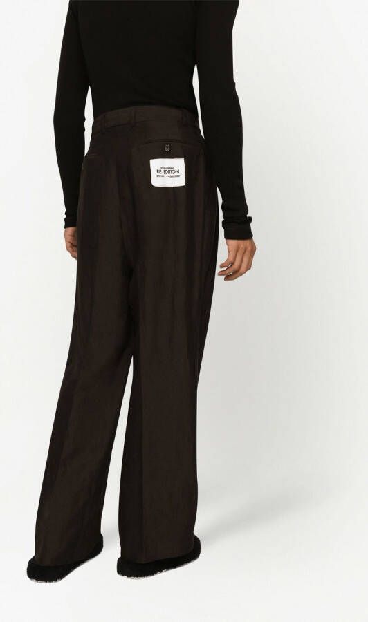 Dolce & Gabbana Geplooide pantalon Bruin