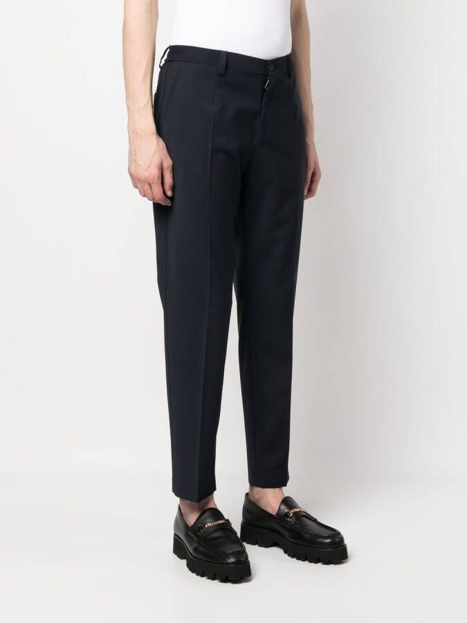 Dolce & Gabbana Pantalon met geborduurd logo Blauw