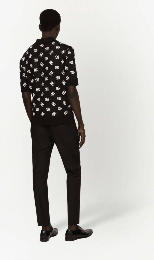 Dolce & Gabbana Pantalon met geborduurd logo Zwart