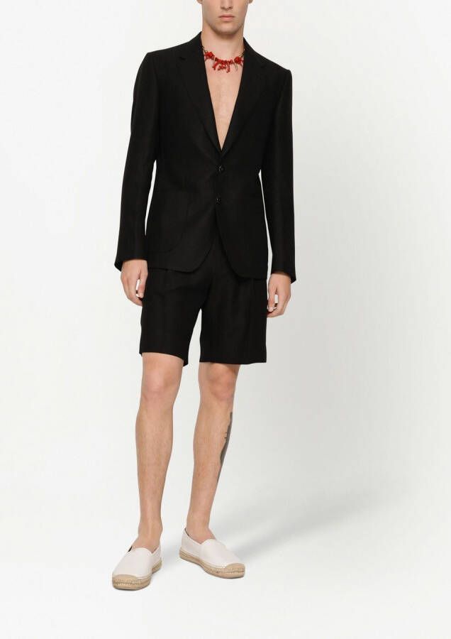 Dolce & Gabbana Linnen shorts Zwart