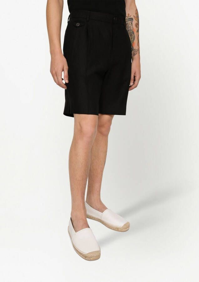 Dolce & Gabbana Linnen shorts Zwart