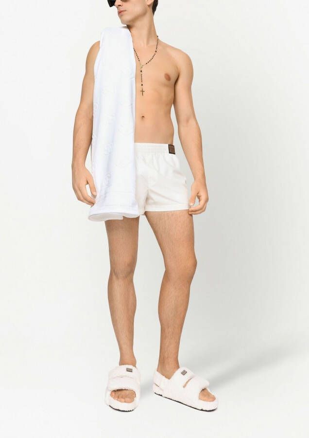 Dolce & Gabbana Strandlaken met DG monogram jacquard Wit