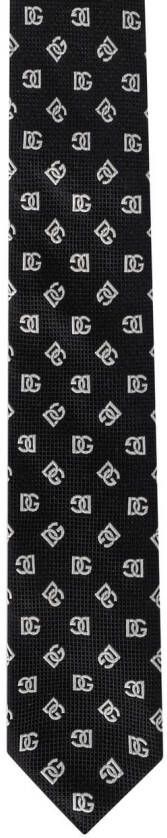 Dolce & Gabbana Zijden stropdas met jacquard Zwart