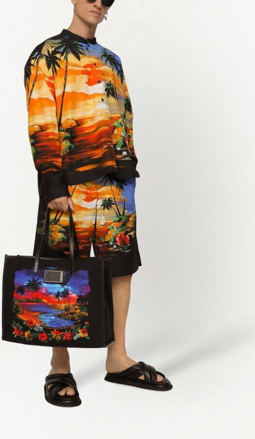 Dolce & Gabbana Kraagloos overhemd Zwart