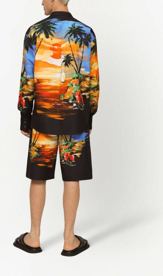 Dolce & Gabbana Kraagloos overhemd Zwart
