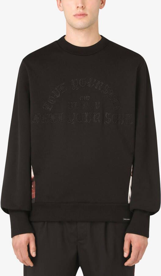 Dolce & Gabbana Sweater met contrasterend vlak Zwart