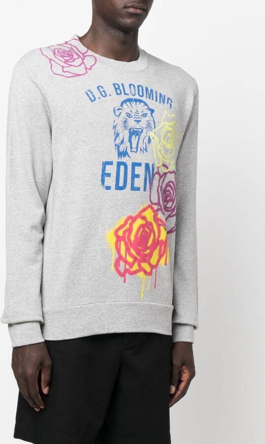 Dolce & Gabbana Sweater met grafische print Grijs