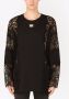 Dolce & Gabbana T-shirt met kant detail en lange mouwen Zwart - Thumbnail 3