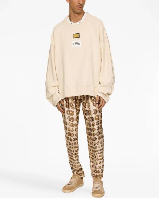 Dolce & Gabbana Sweater met logopatch Beige