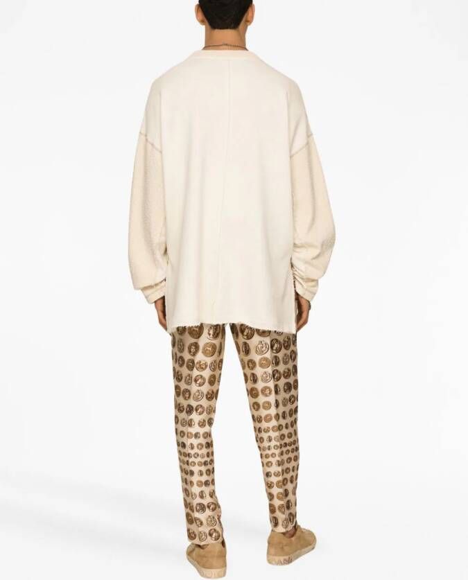 Dolce & Gabbana Sweater met logopatch Beige