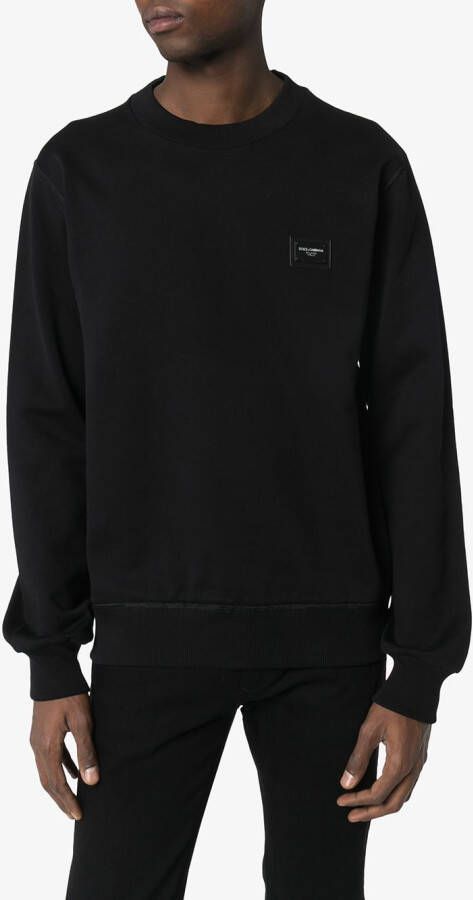 Dolce & Gabbana Sweater met logoplakkaat Zwart