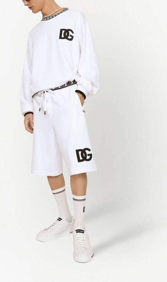 Dolce & Gabbana Sweater met geborduurd logo Wit