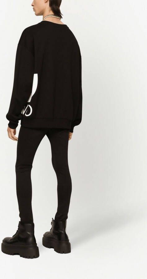 Dolce & Gabbana Katoenen sweater met print Zwart