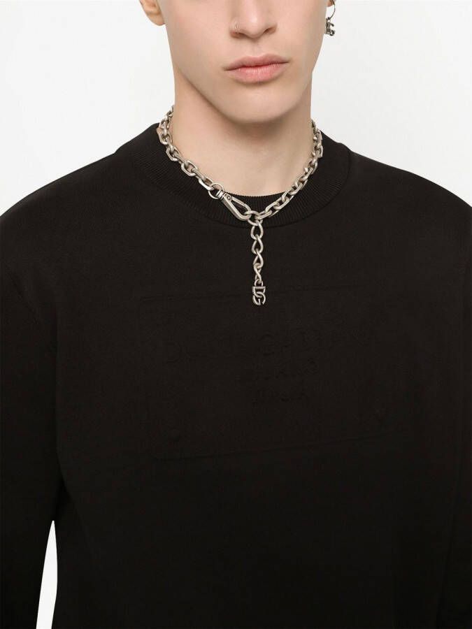 Dolce & Gabbana Sweater met logo-reliëf Zwart