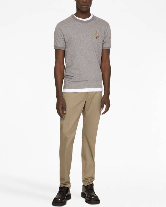 Dolce & Gabbana T-shirt met borduurwerk Beige