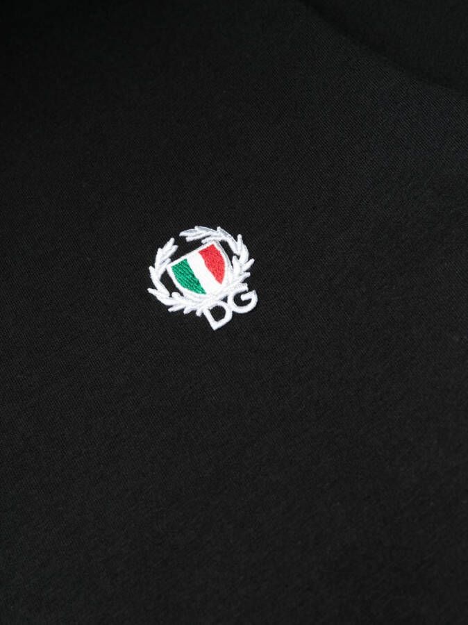 Dolce & Gabbana T-shirt met geborduurd logo Zwart