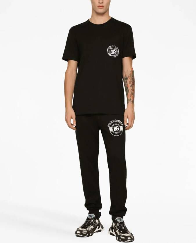 Dolce & Gabbana T-shirt met geborduurd logo Zwart