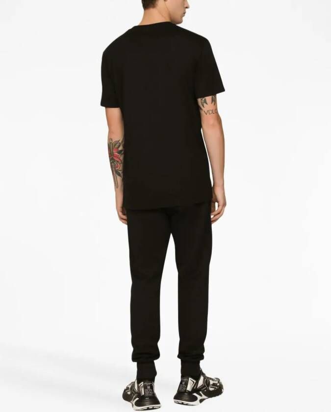 Dolce & Gabbana T-shirt met geborduurd logo Zwart