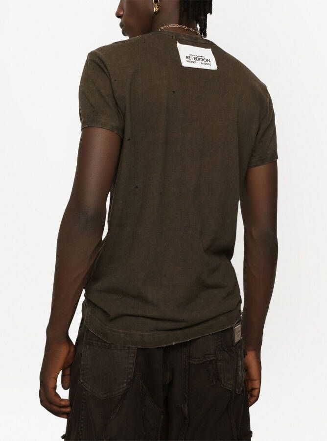 Dolce & Gabbana T-shirt met geperforeerd detail Groen