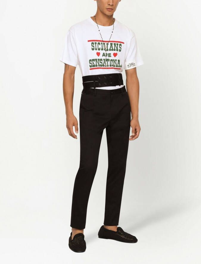Dolce & Gabbana T-shirt met grafische print Wit