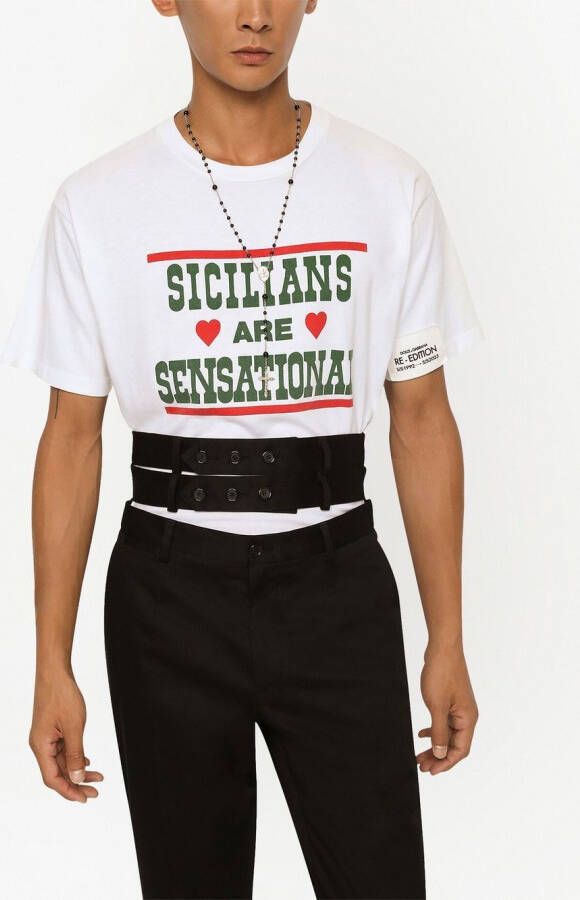 Dolce & Gabbana T-shirt met grafische print Wit