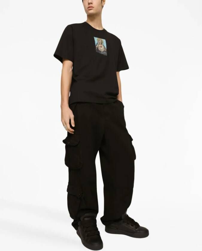 Dolce & Gabbana T-shirt met grafische print Zwart