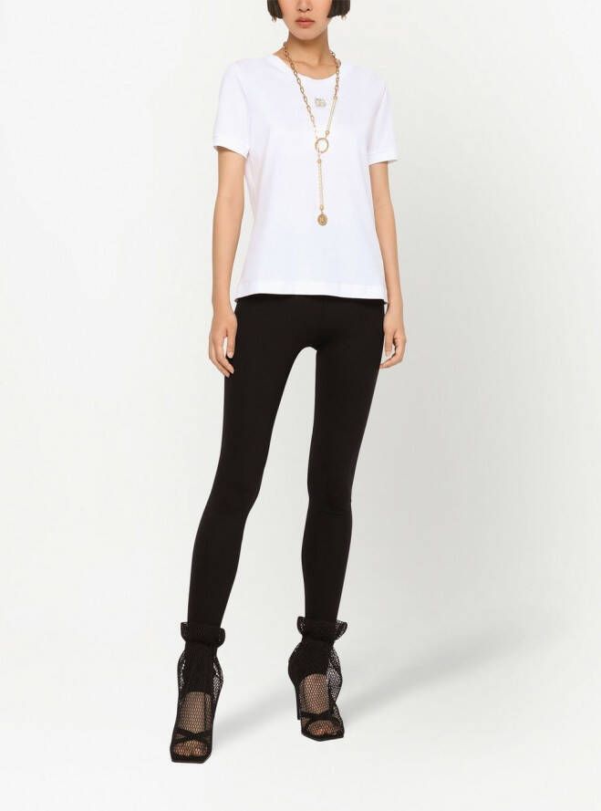 Dolce & Gabbana T-shirt verfraaid met kristallen Wit