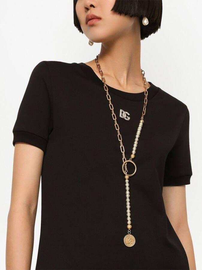 Dolce & Gabbana T-shirt verfraaid met kristallen Zwart